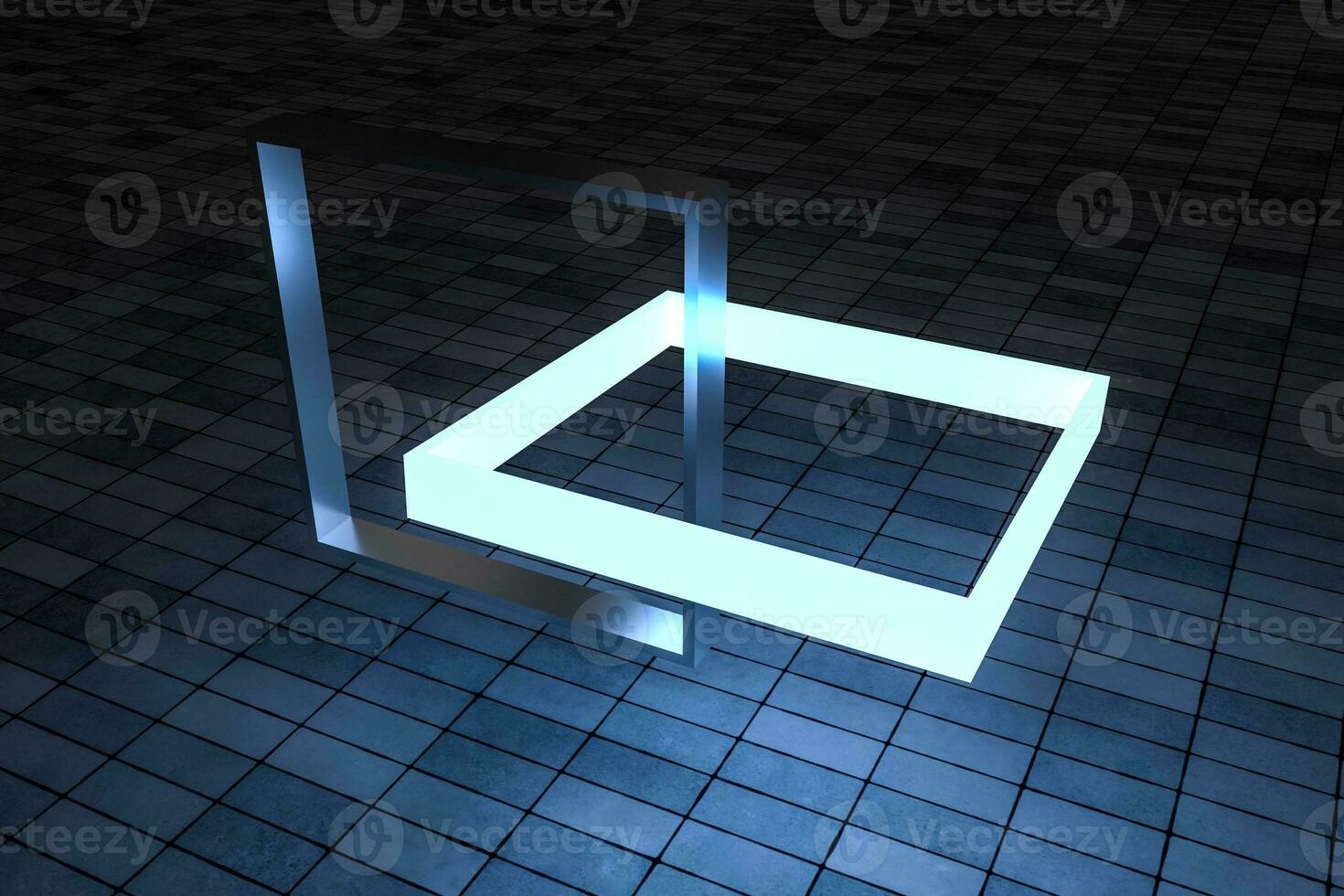 3d rendering, creative frames with sense of science and technology photo