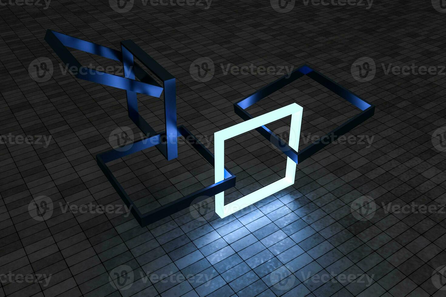 3d rendering, creative frames with sense of science and technology photo