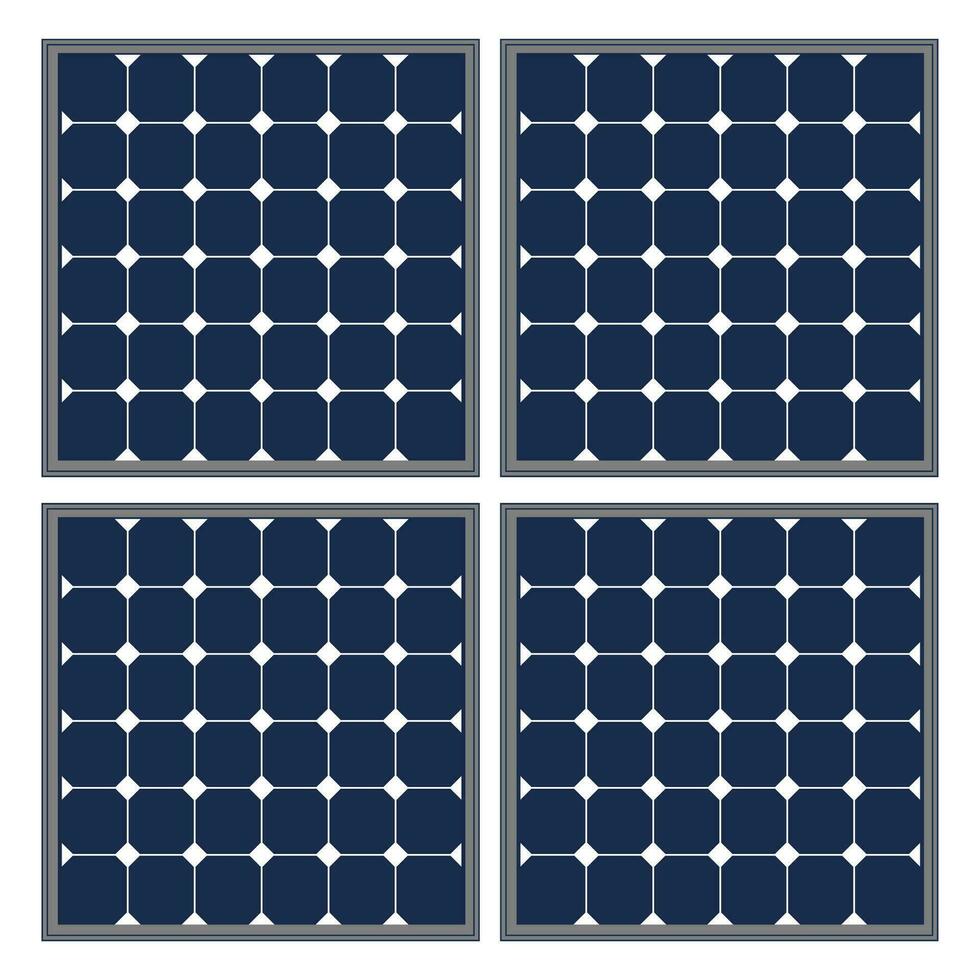 Solar panel vector illustration on white background.