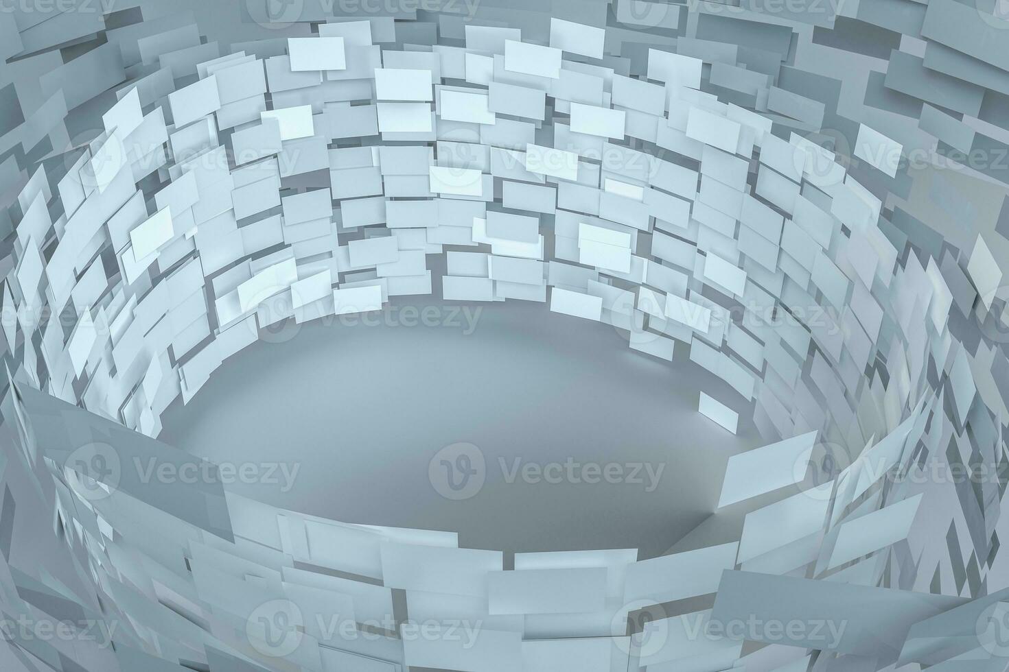 3d rendering, flow square paper, creative background photo