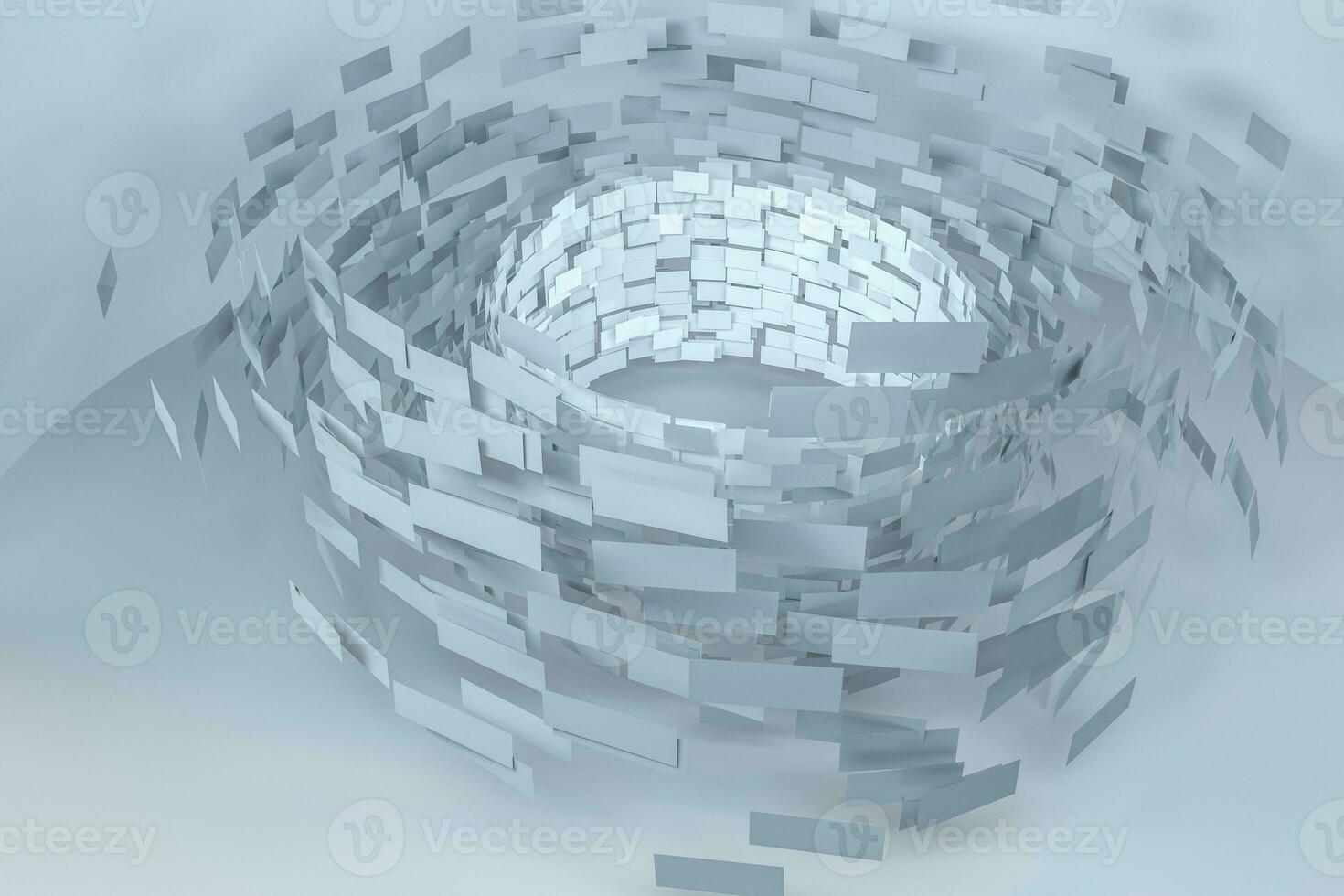 3d rendering, flow square paper, creative background photo