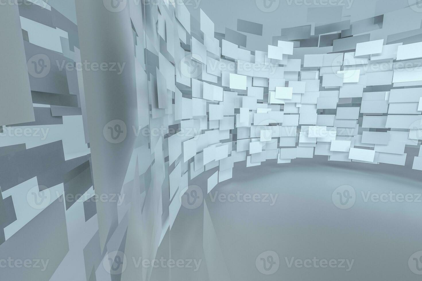 3d rendering, flow square paper, creative background photo