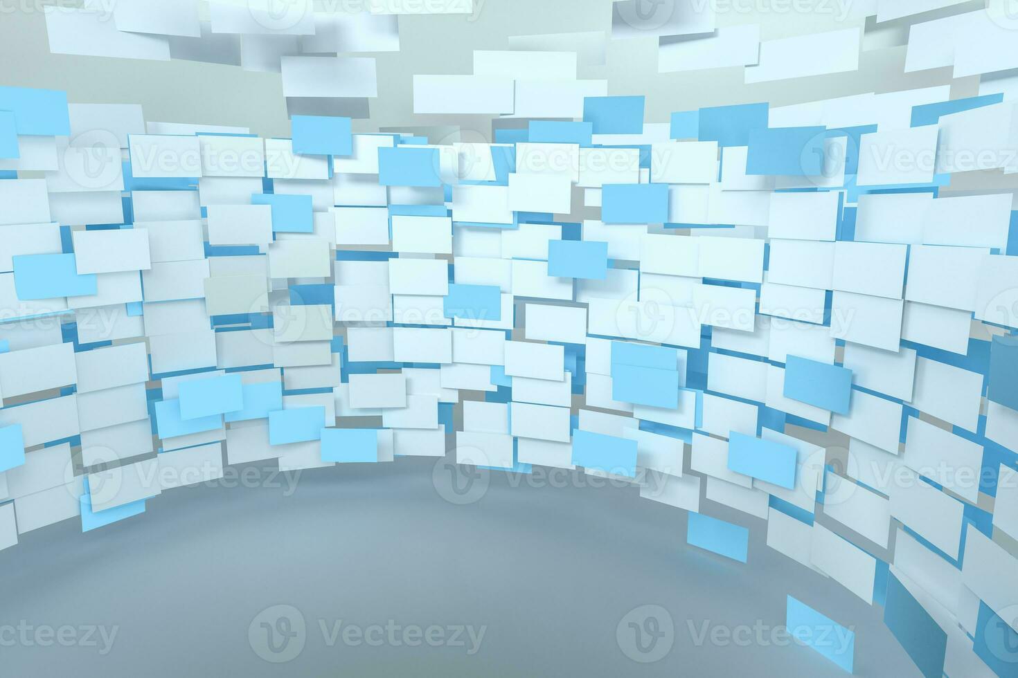 3d rendering, flow square paper, creative background photo