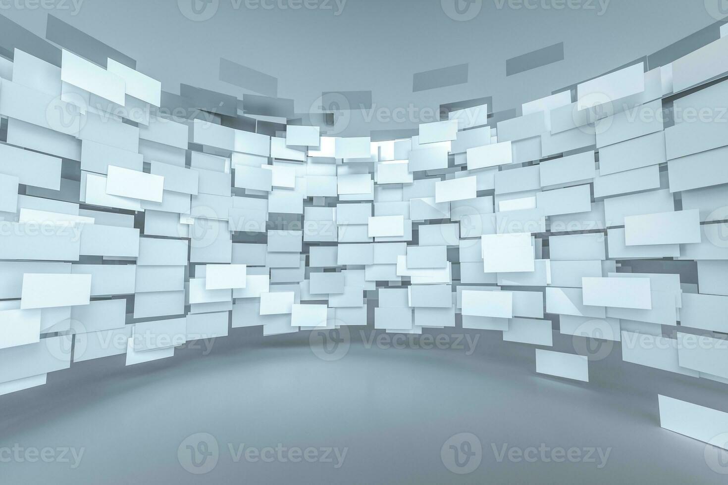 3d rendering, flow square paper, creative background photo