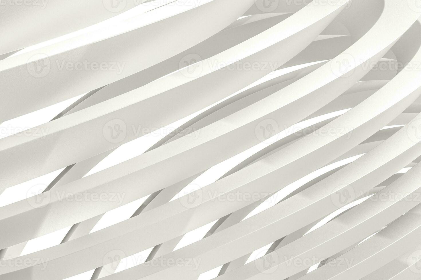 3d rendering, white interior building structure photo