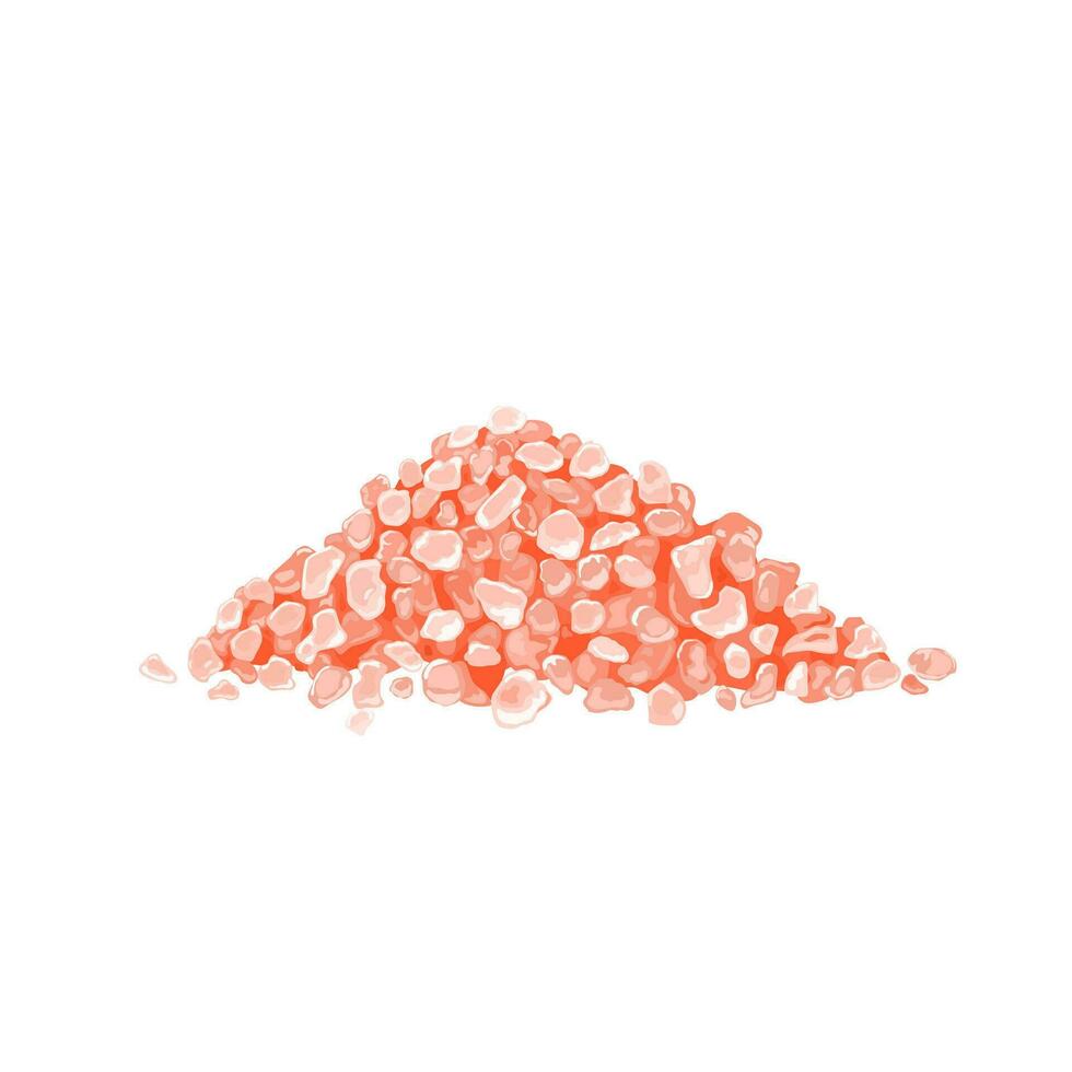 Vector illustration, Himalayan pink salt, isolated on white background.