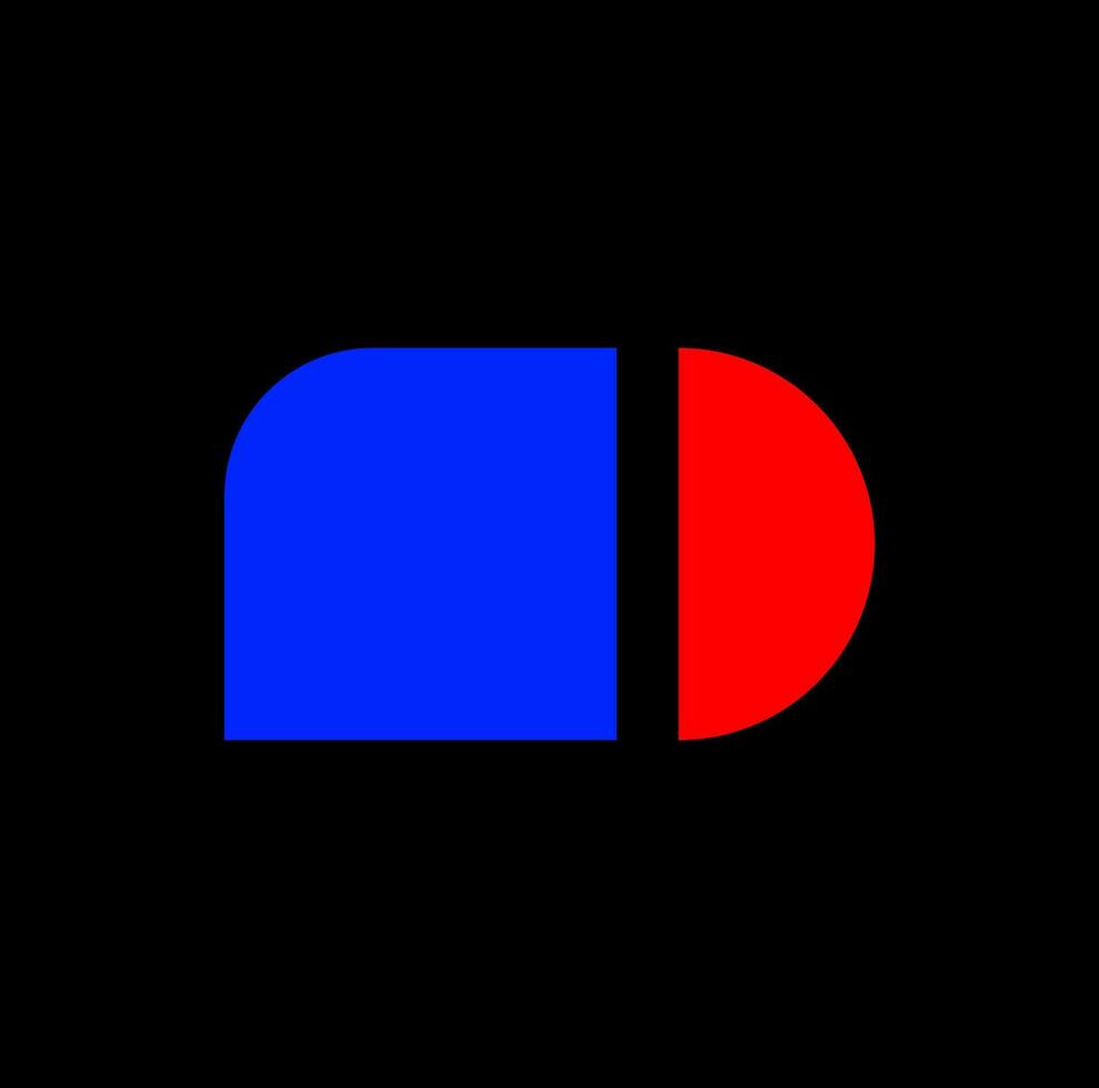 AD brand name initial letters iocn in red blue colors. 27879218 Vector