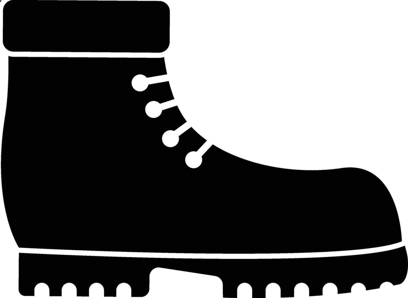 Hiking Boots, Shoe, Footwear Icon Illustration vector