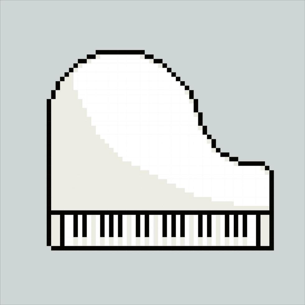 Pixel art illustration Piano. Pixelated Piano. Piano music icon pixelated for the pixel art game and icon for website and video game. old school retro. vector
