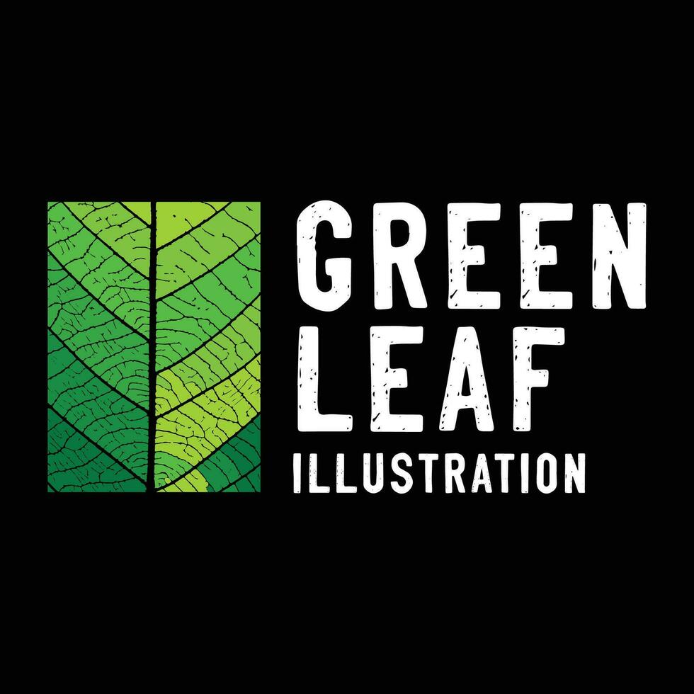 cuadrado realista verde hoja árbol para ambiente naturaleza o hierba ilustración vector