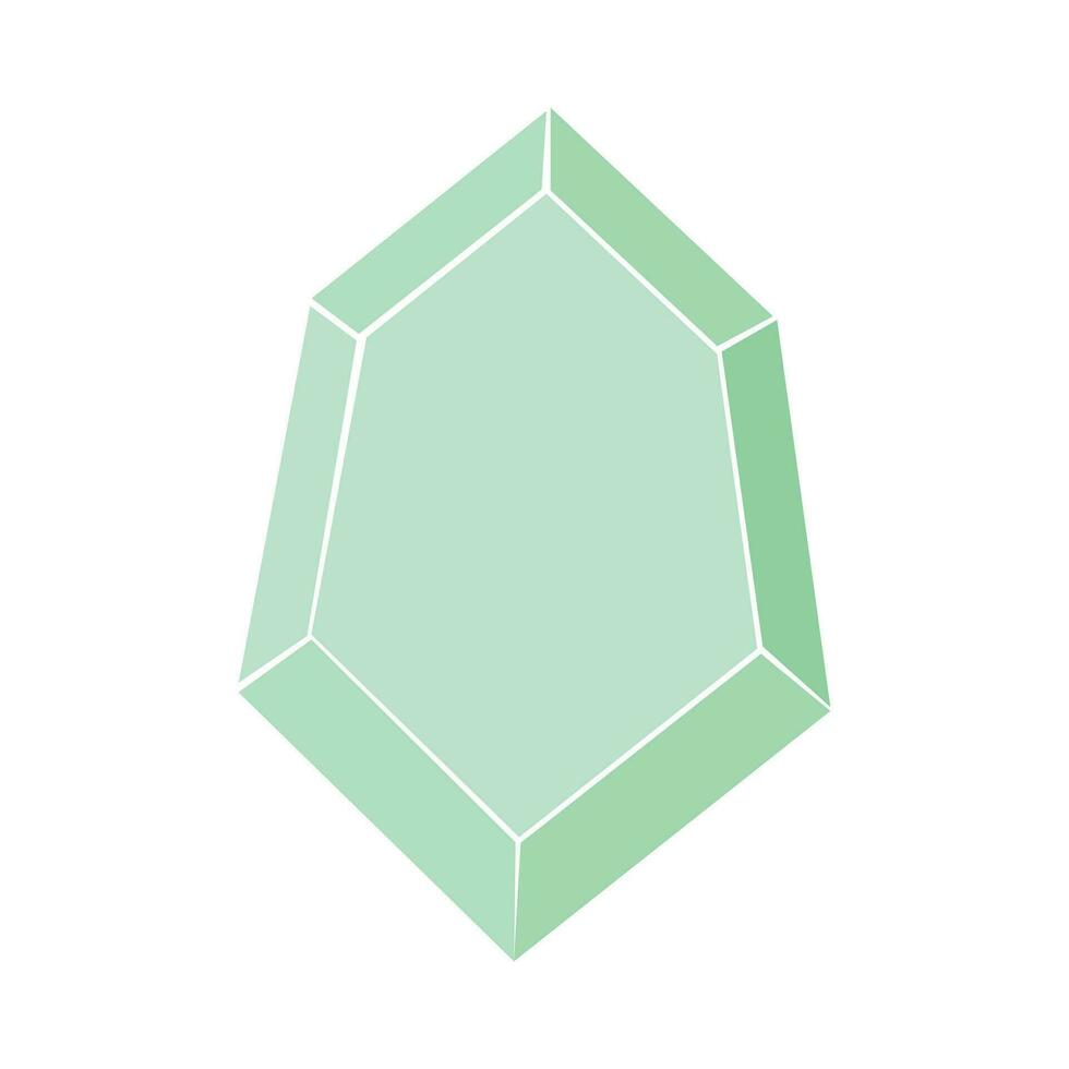 Crystal Stone Illustration. Flat illustration of a diamond. Template design for corporate business logo, mobile or web app. Vector illustration