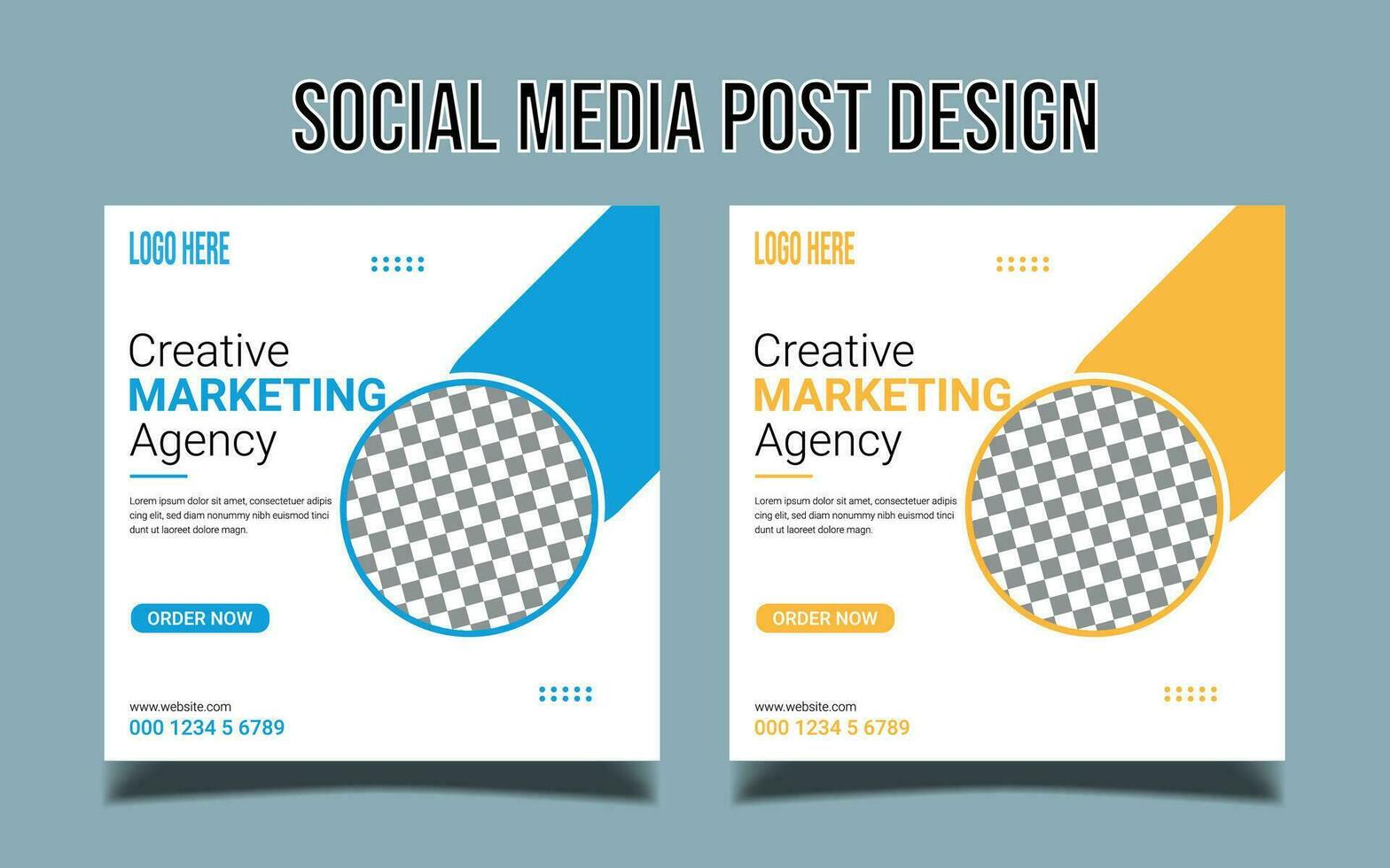 Digital business marketing banner for social media post template vector