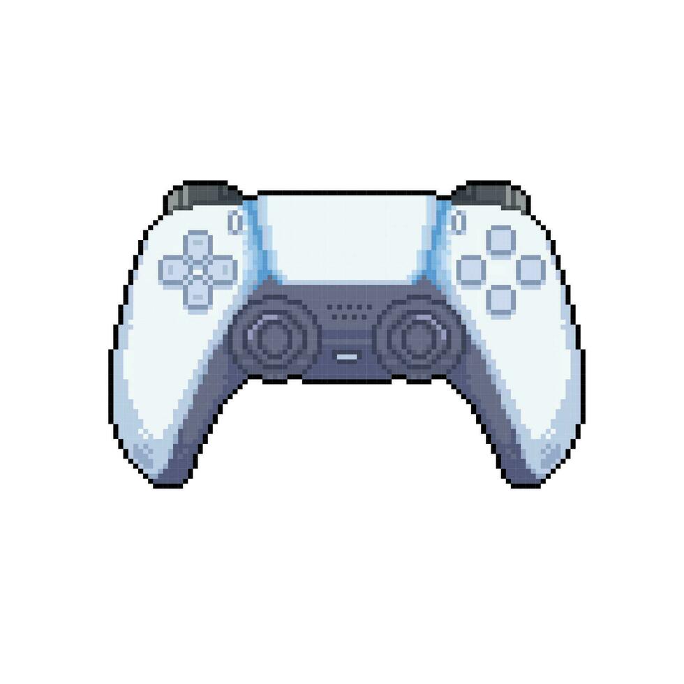 console stick controller in pixel art style vector