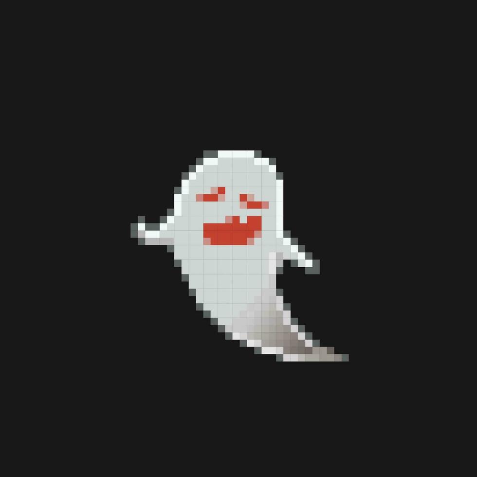 linda fantasma personaje en píxel Arte estilo vector