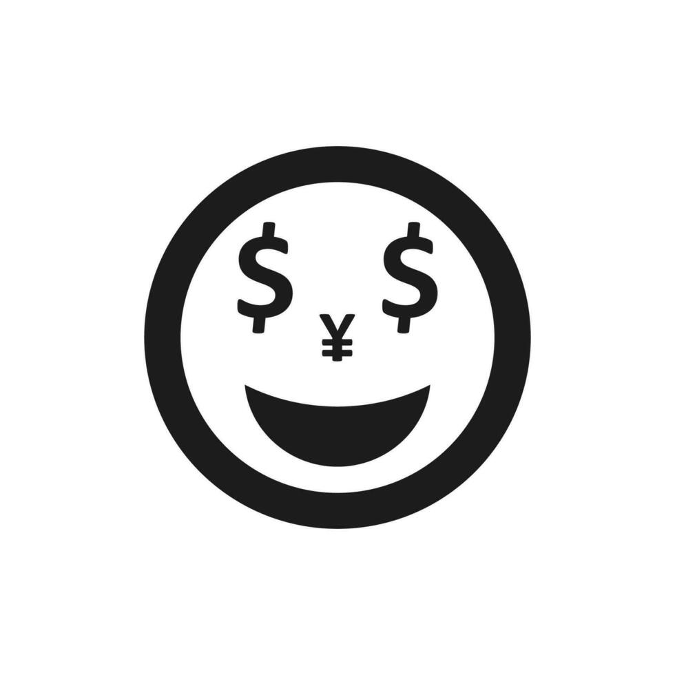 business finance icon solid glyph black isolated on white background vector