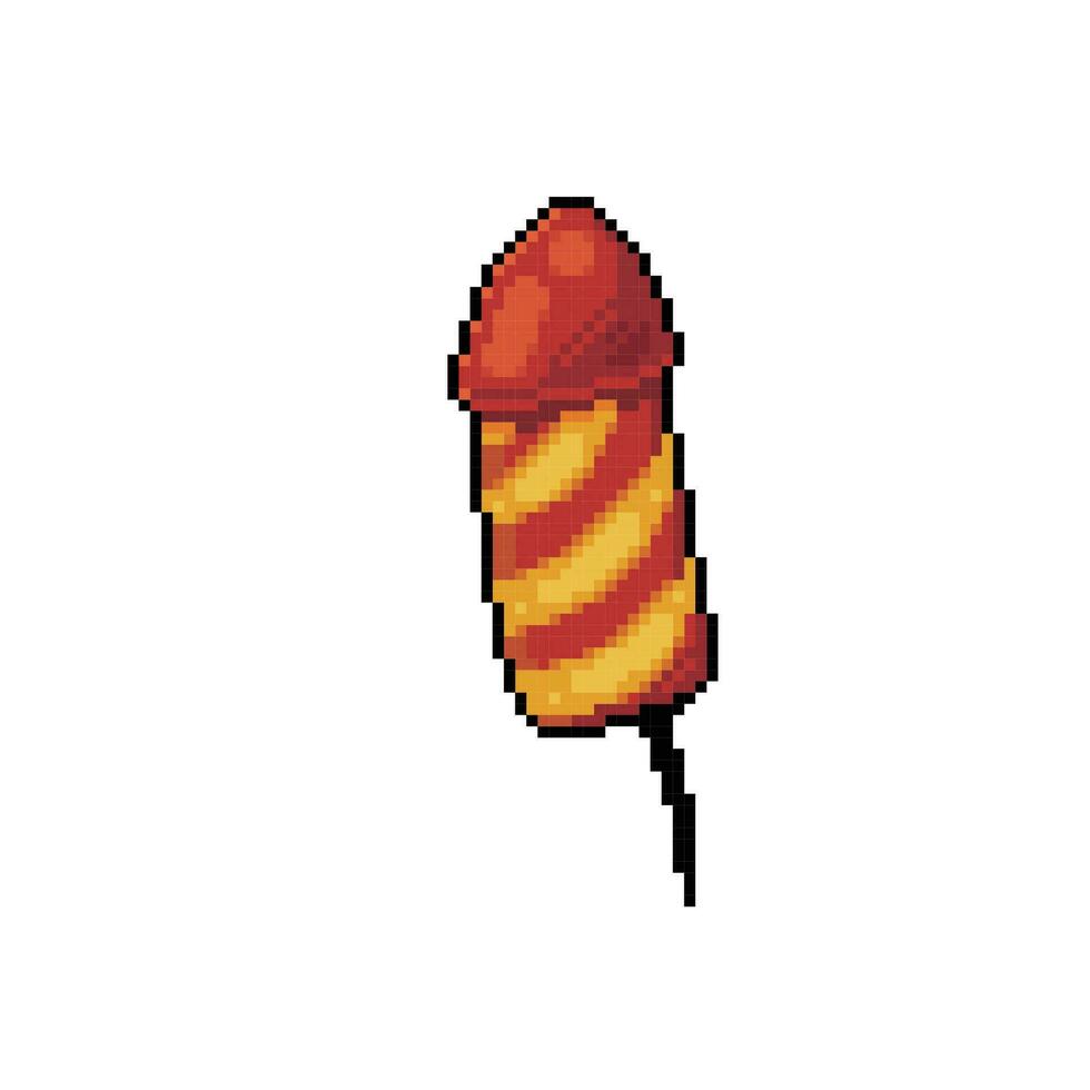 fire cracker in pixel art style vector