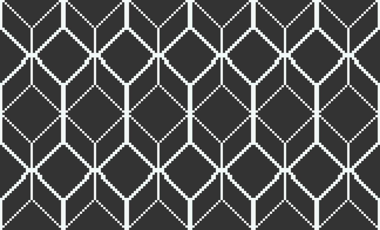 black and white pattern background in pixel art style vector