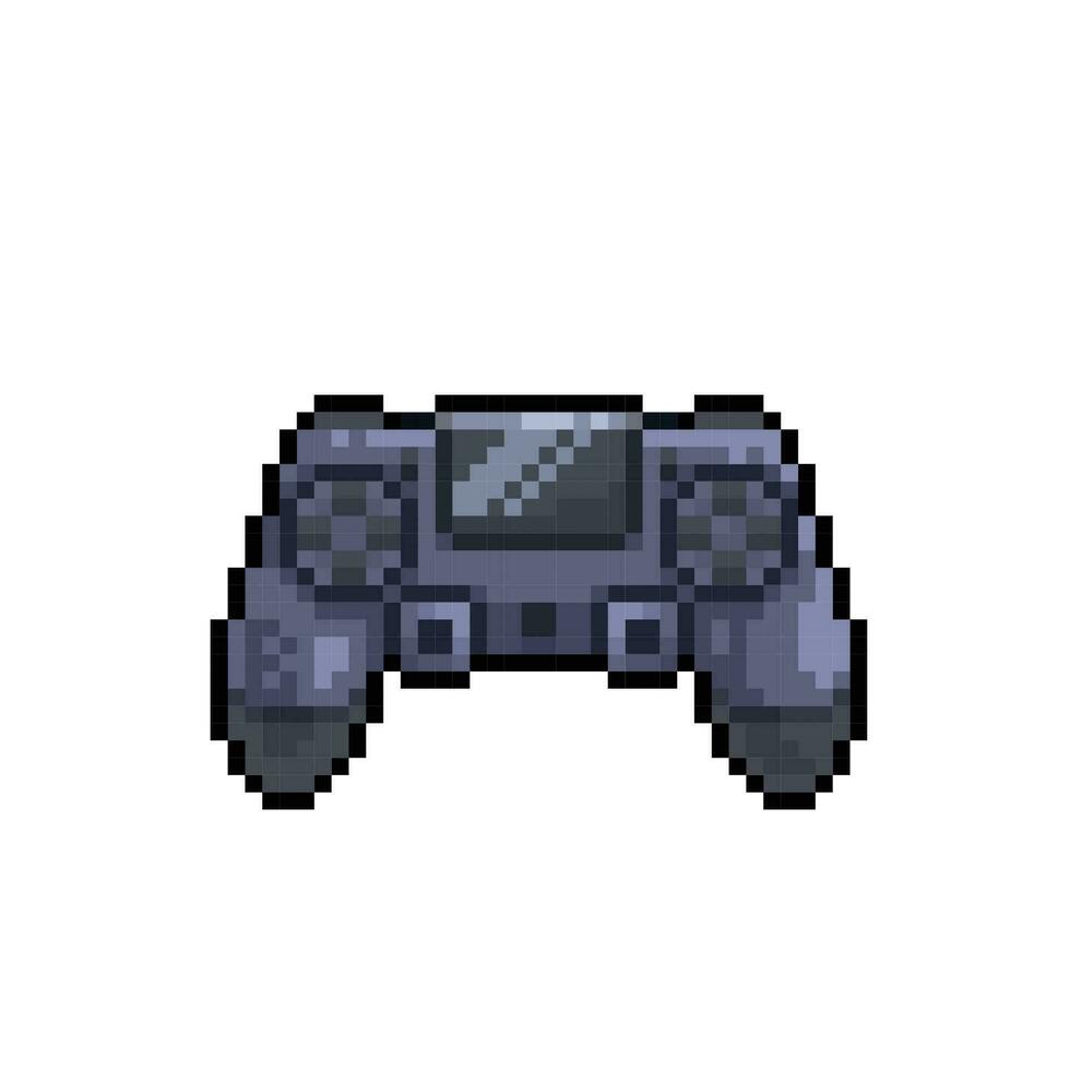 console stick controller in pixel art style vector