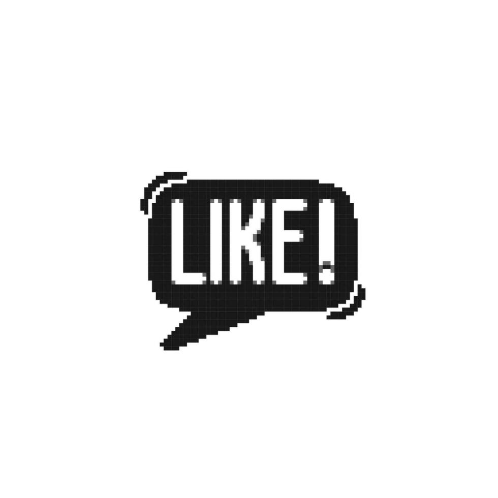 black like chat bubble in pixel art style vector