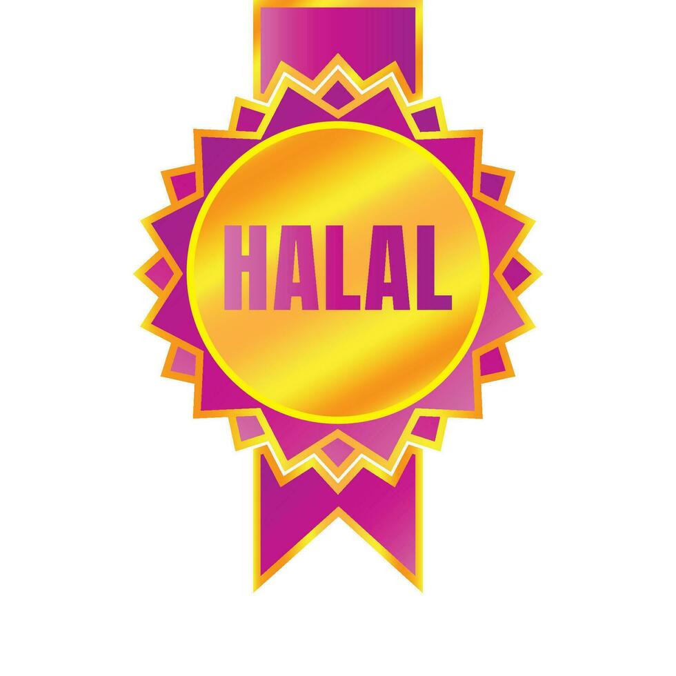 certificado halal comida Insignia estampilla, halal comida y bebida etiqueta, certificado halal comida Insignia símbolo vector