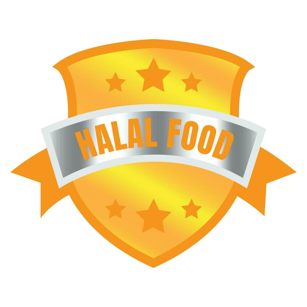 Halal food certified badge stamp, Authorized halal drink and food