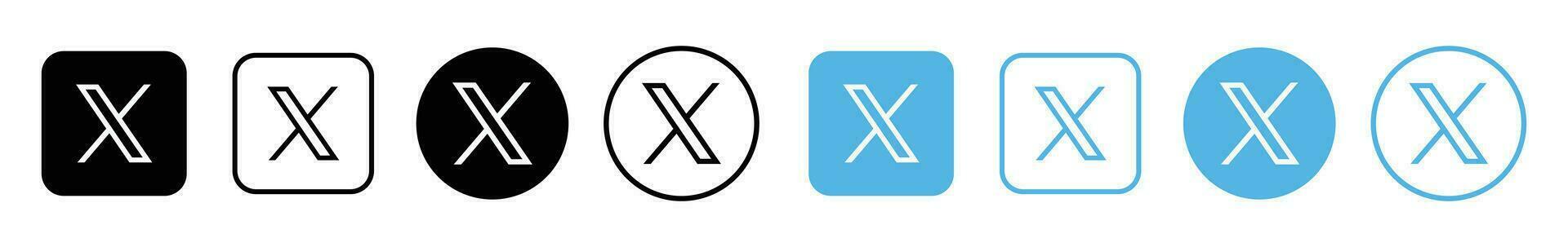 Twitter new logo . Twitter icons. New twitter logo x 2023. Twitter logo. x vector