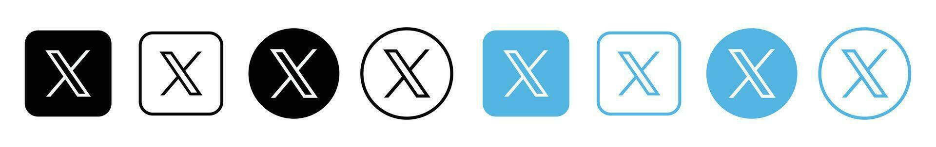 Twitter new logo . Twitter icons. New twitter logo x 2023. Twitter logo. x vector