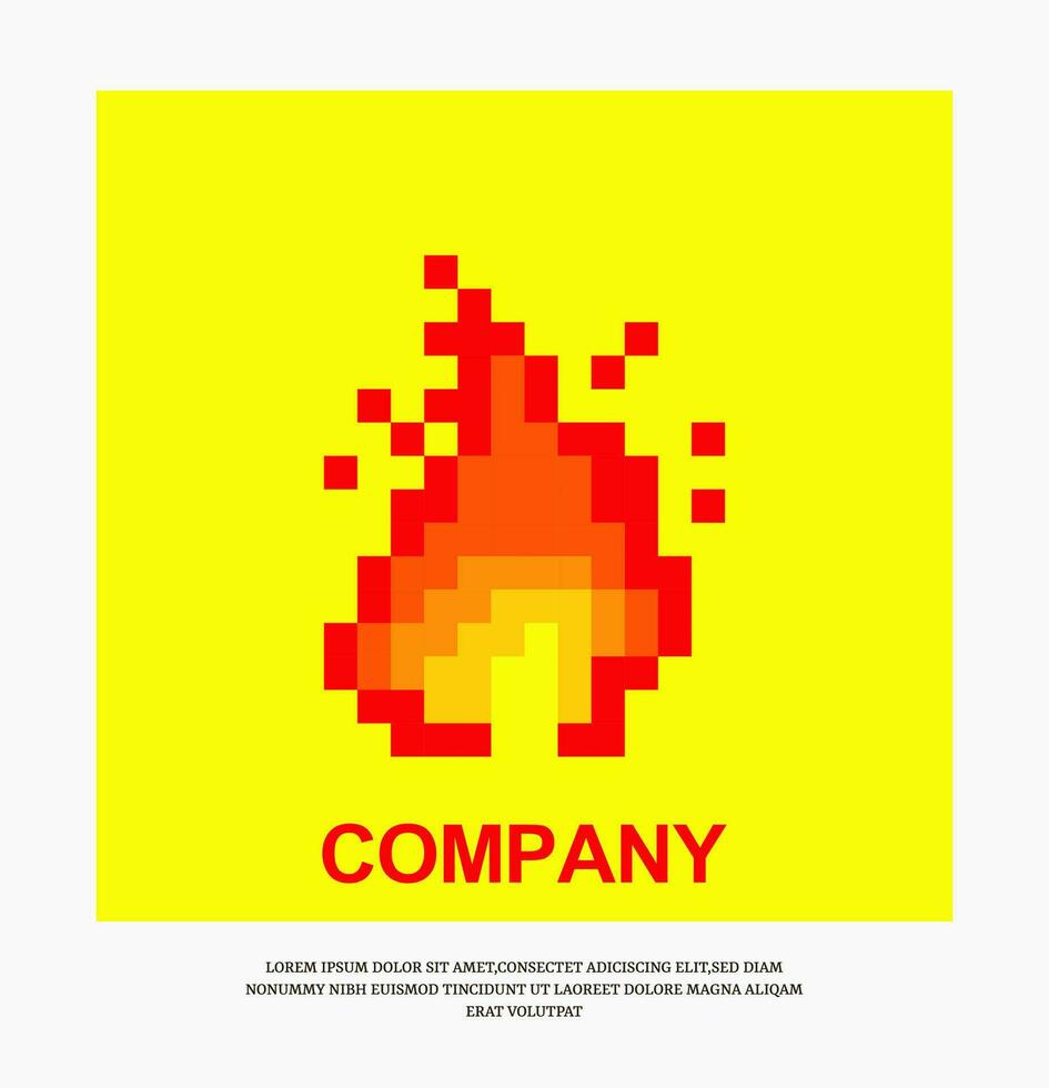 digital vector fuego dibujo. quizás eso podría ser usado para un logo o tu compañía.
