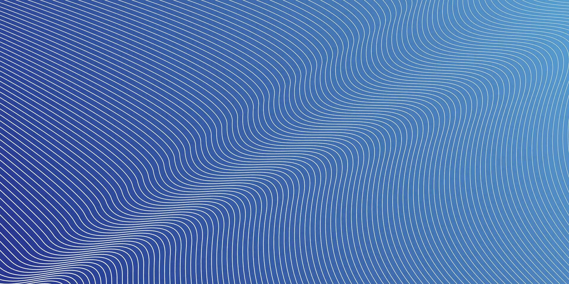 Abstract smooth wave on a blue background. Dynamic sound wave. Design element. Vector illustration.