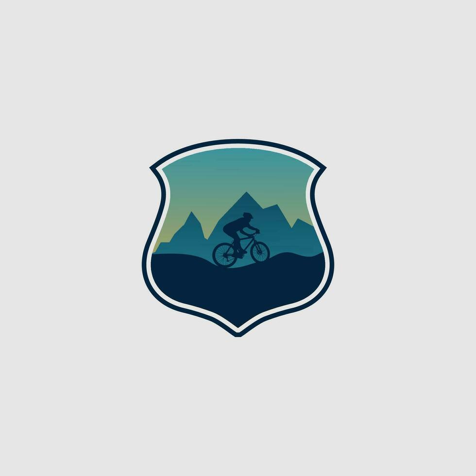 mountain bike logo vector