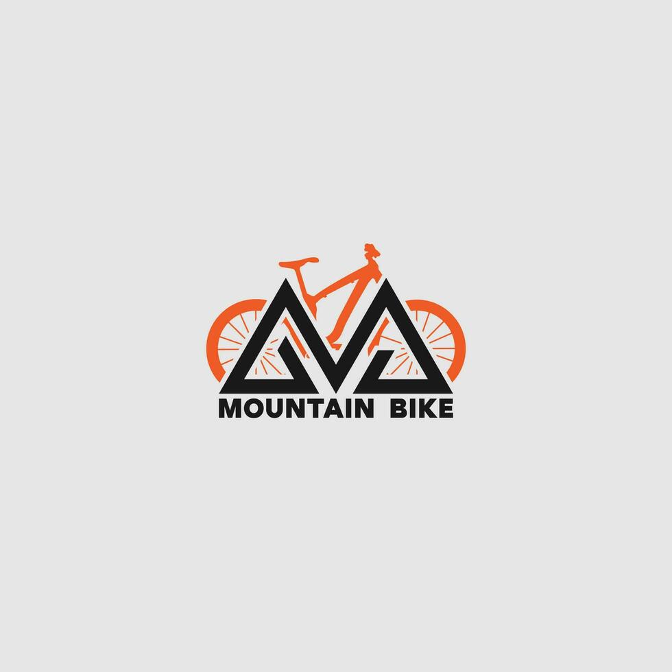 vector logo de bicicleta de montaña