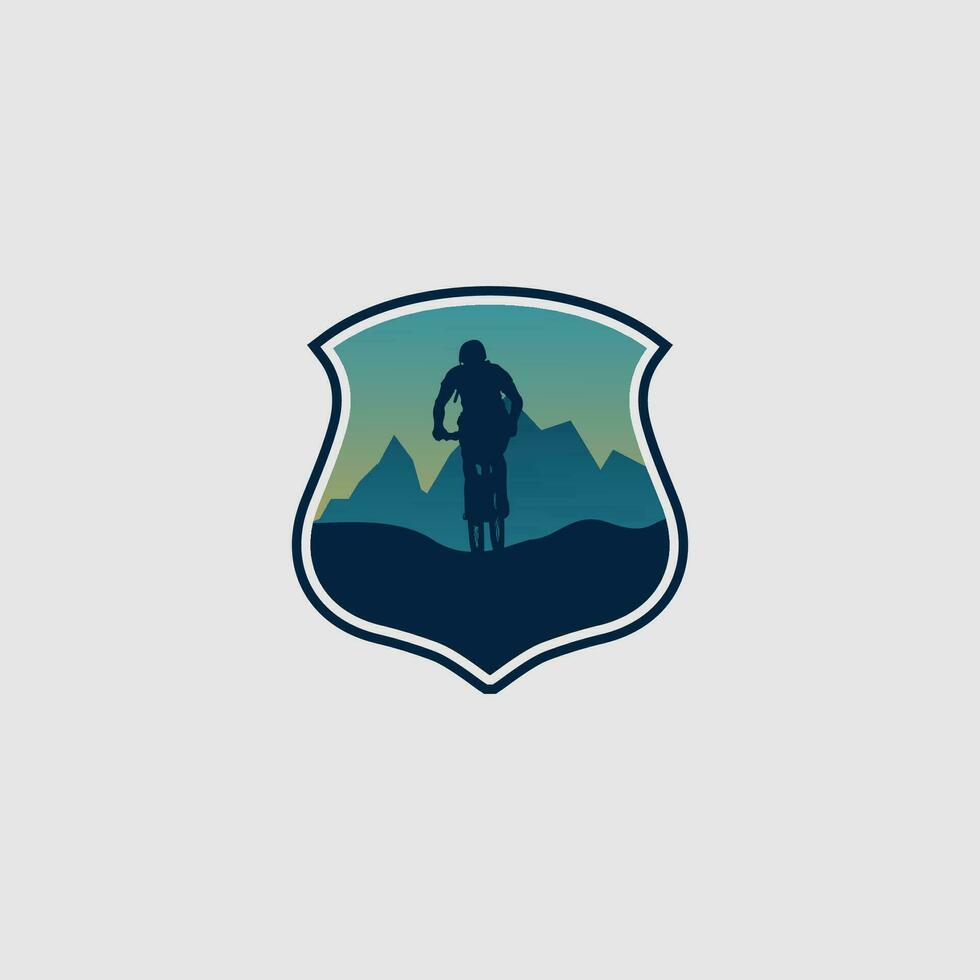 mountain bike logo vector