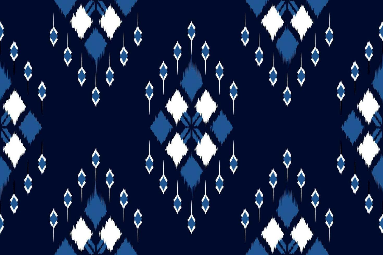 Seamless Kasuri pattern in tribal,folk embroidery. Ethnic abstract ikat art. geometric art ornament print. Design for fabric,clothing,carpet,wallpaper,wrapping,cover,background vector