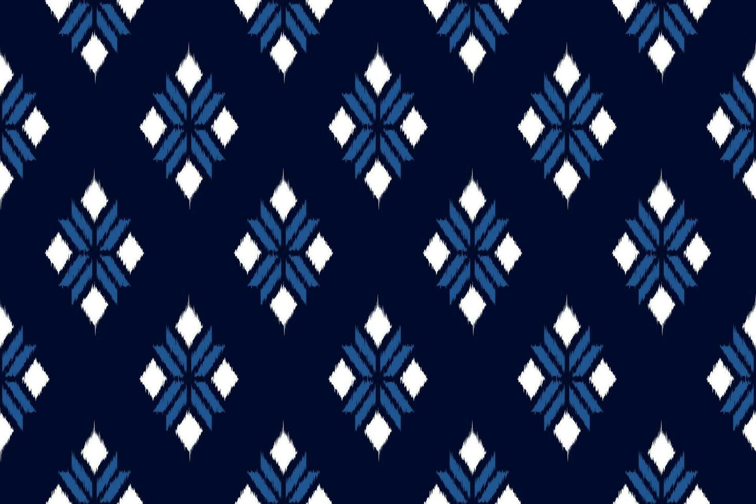 Seamless Kasuri pattern in tribal,folk embroidery. Ethnic abstract ikat art. geometric art ornament print. Design for fabric,clothing,carpet,wallpaper,wrapping,cover,background vector