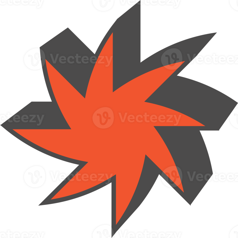 Abstract geometric element. Neobrutalism graphic shape. Minimal groovy Y2k retro sticker. Retro label. Simple png