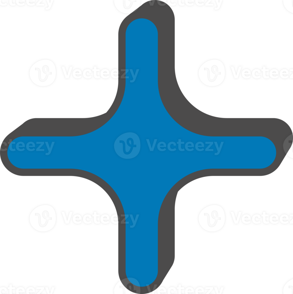 Abstract geometric element. Neobrutalism graphic shape. Minimal groovy Y2k retro sticker. Retro label. Simple cross star png