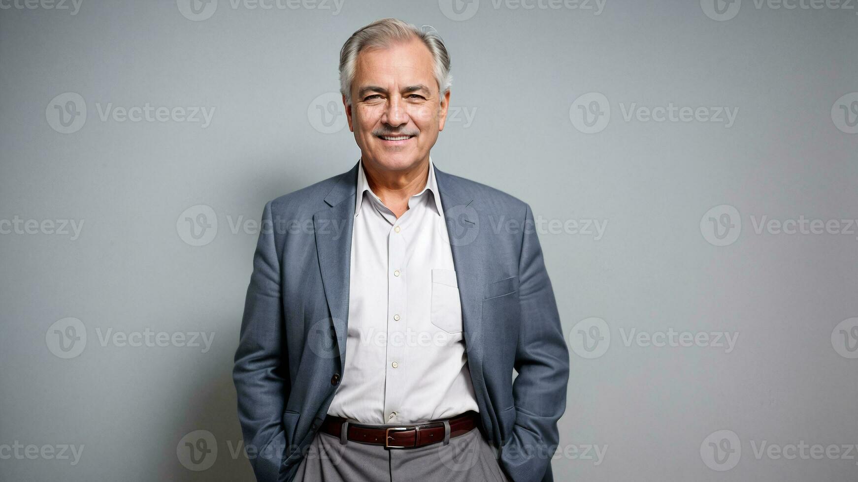 portrait of a smiling businessman .Generative AI photo