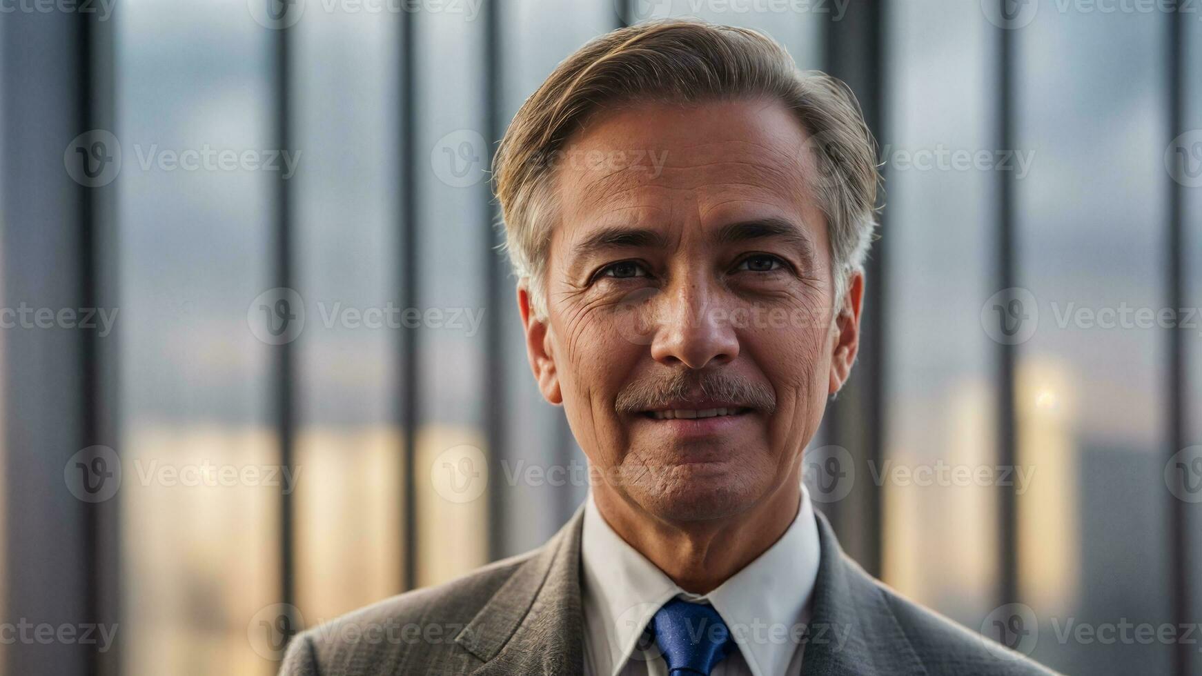 portrait of a smiling businessman .Generative AI photo