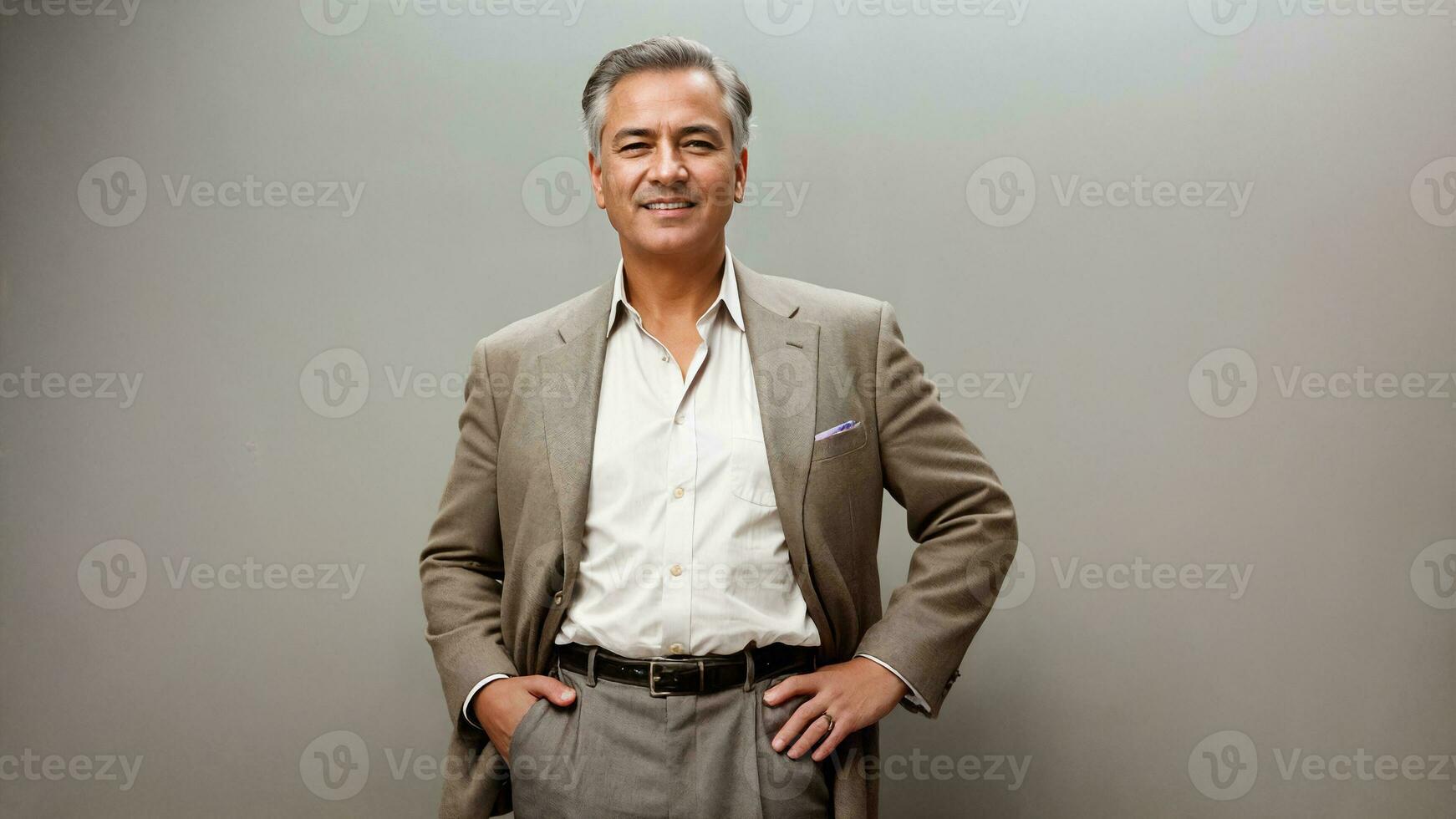 portrait of a smiling businessman .Generative AI photo