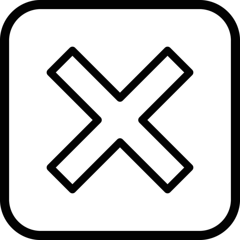 Square delete icon in trendy style . Close icon button vector