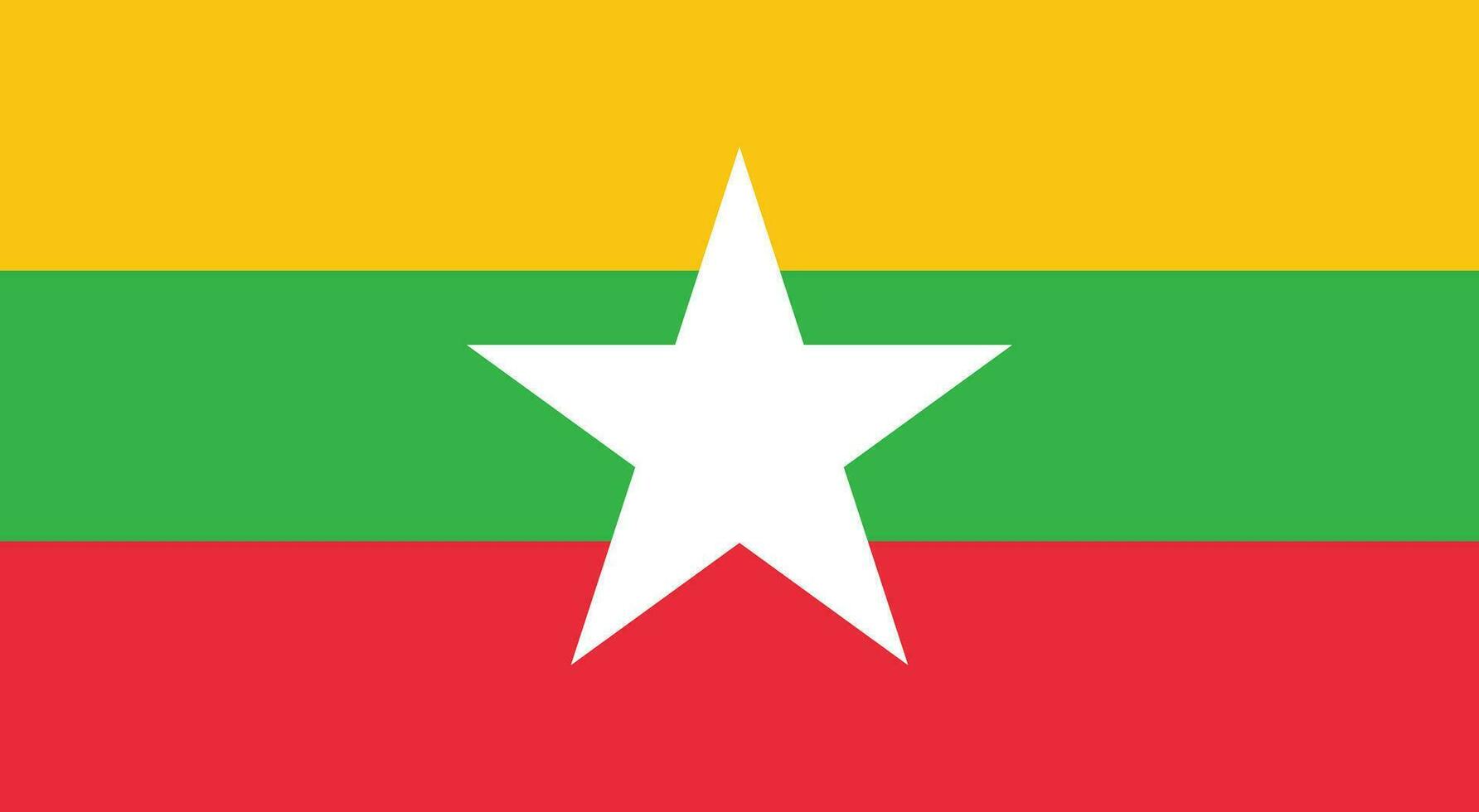 Myanmar flag vector isolated on white background