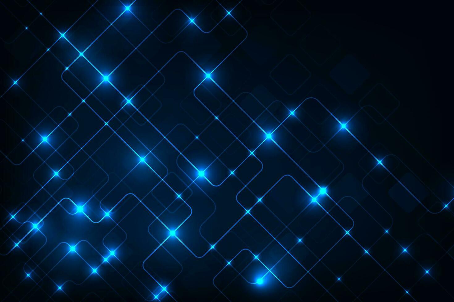 Vector abstract line technology with square shape pattern background. Hi-tech commucation concept background.