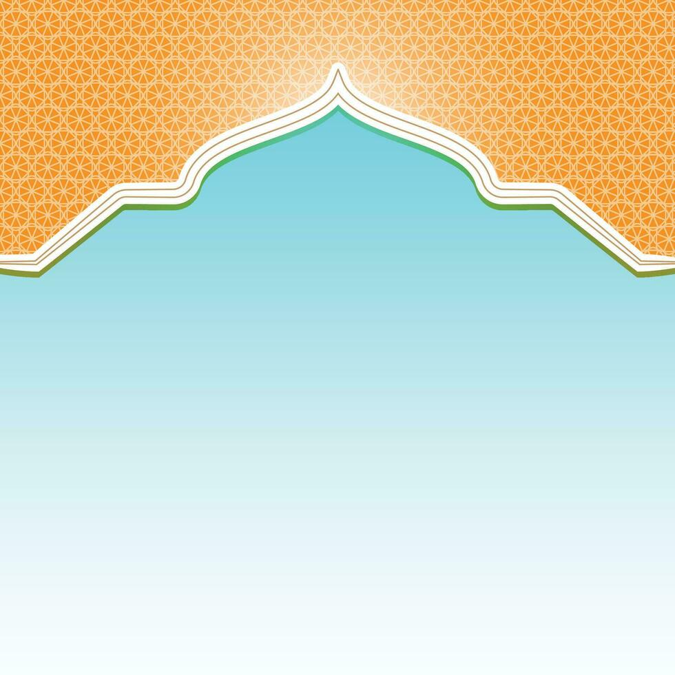 Meraj Un Nabi Islamic Frame With Lantern Ramadan Kareem Arabic Border Flyer Poster Design vector