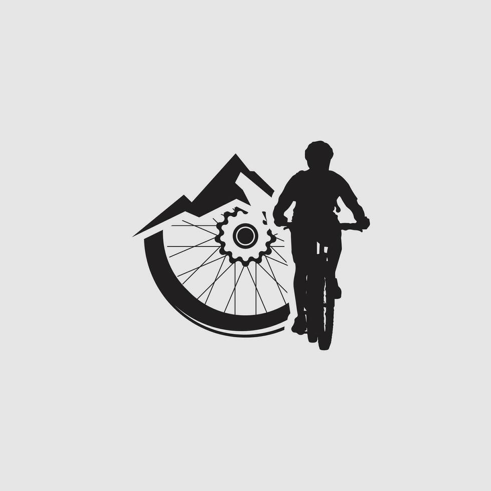 logotipo de bicicleta de montaña vector