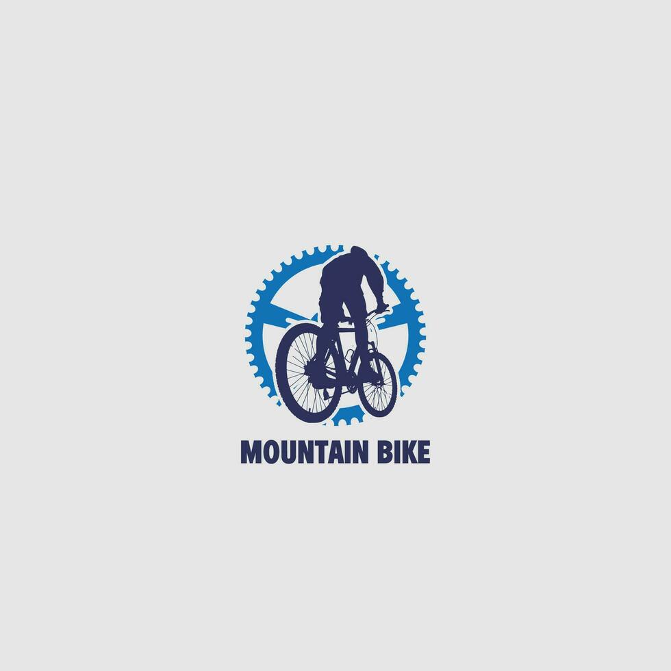 logotipo de bicicleta de montaña vector