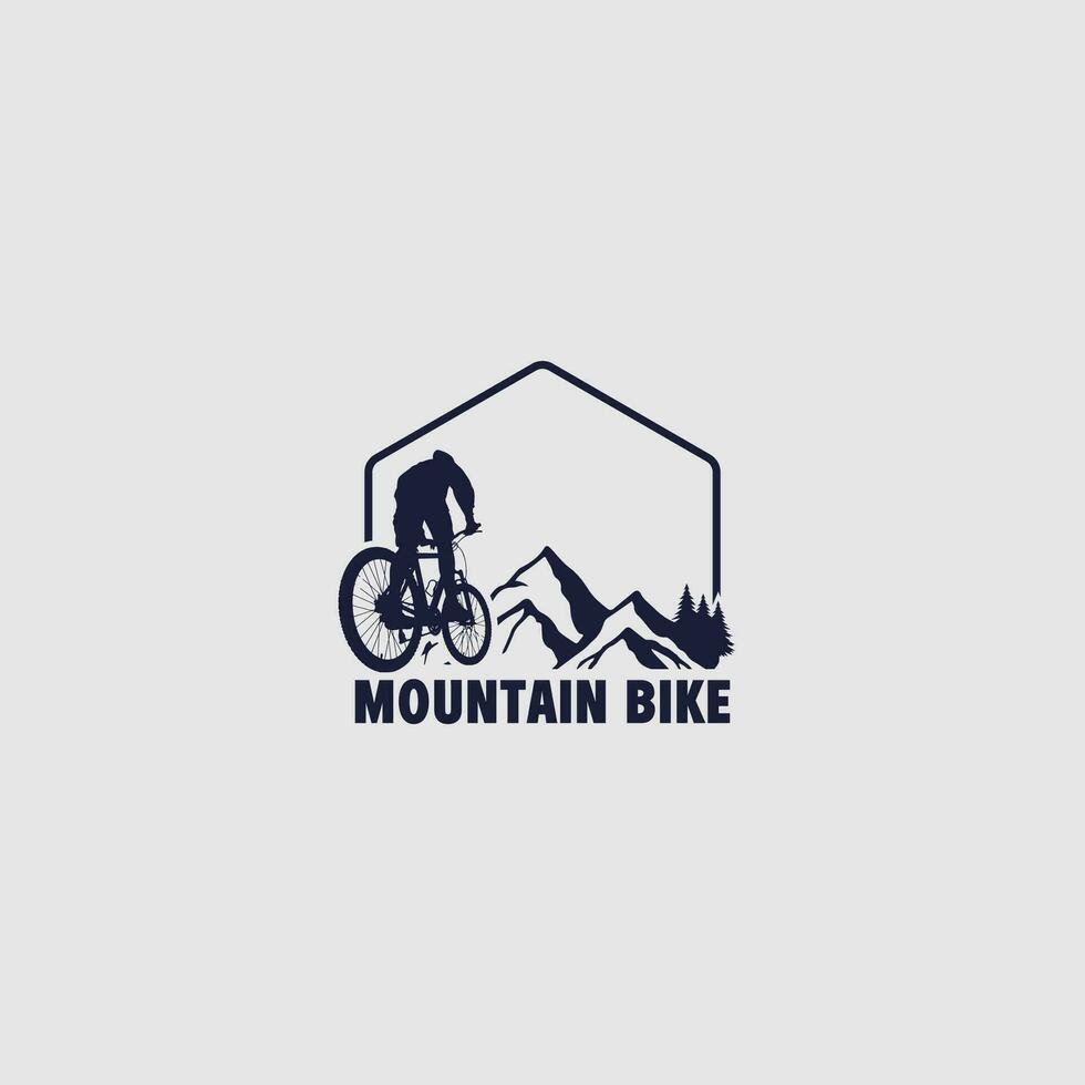 logotipo de bicicleta de montaña vector