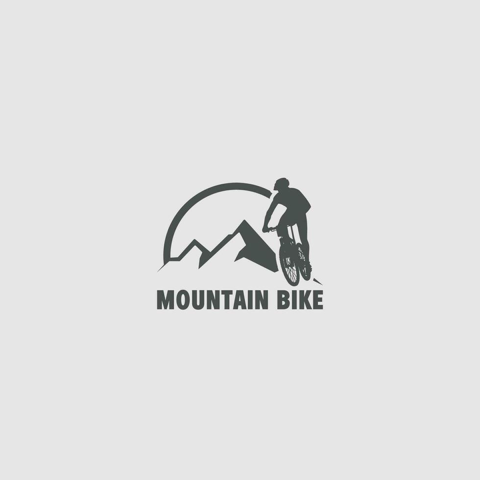 logotipo de bicicleta de montaña vector