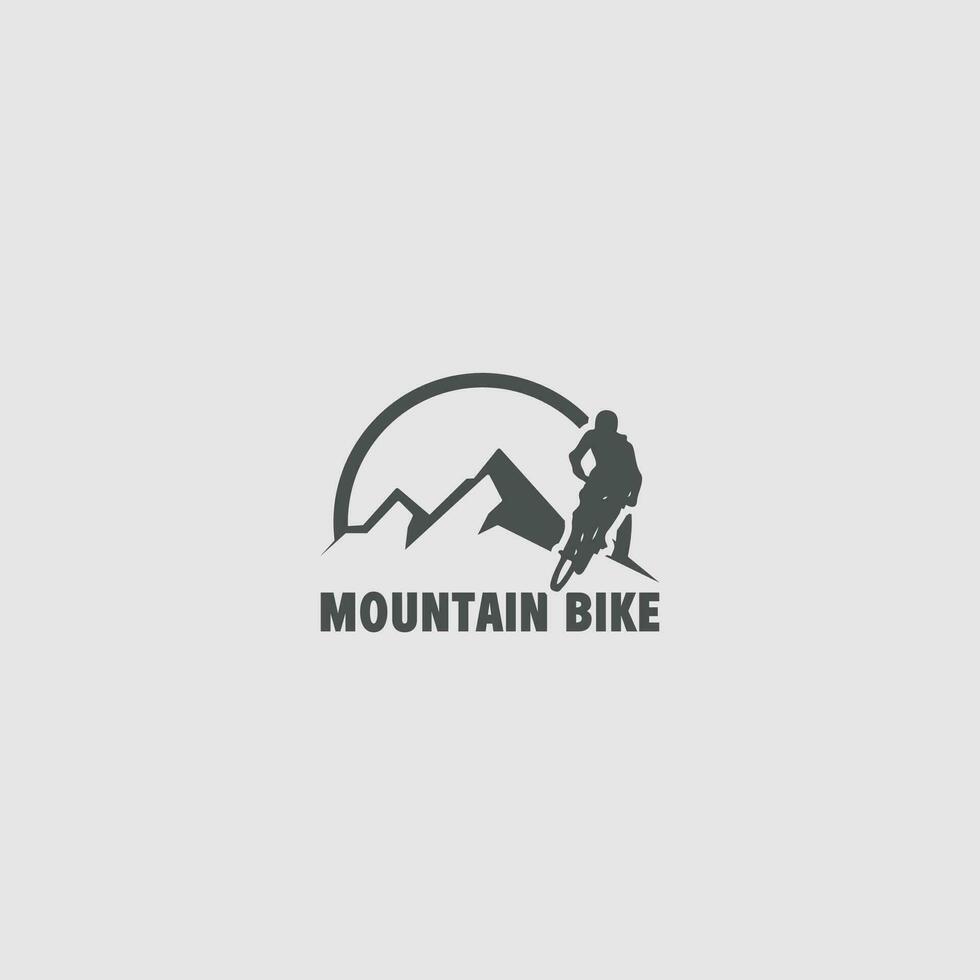 logotipo de bicicleta de montaña vector