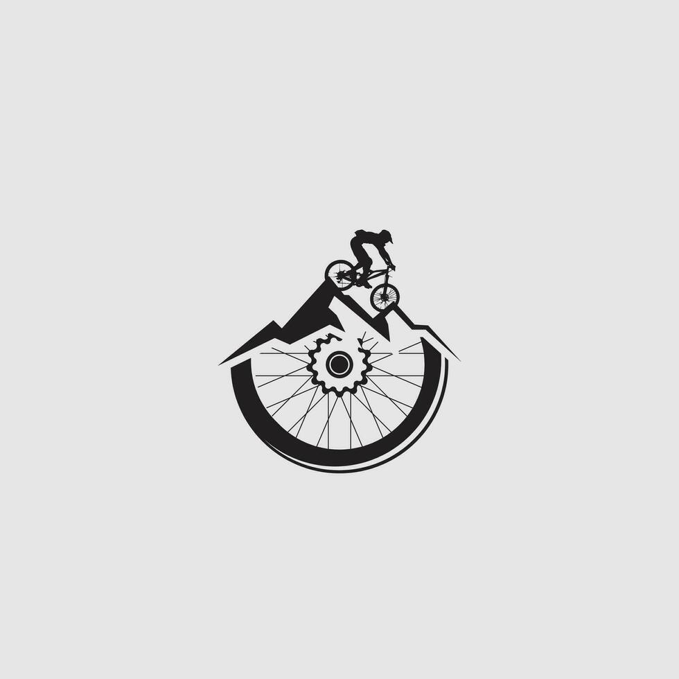 logotipo de bicicleta de montaña vector