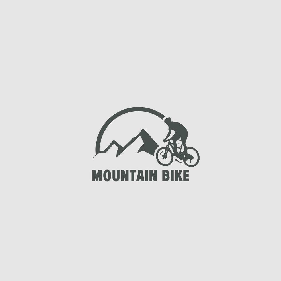 logotipo de bicicleta de montaña vector